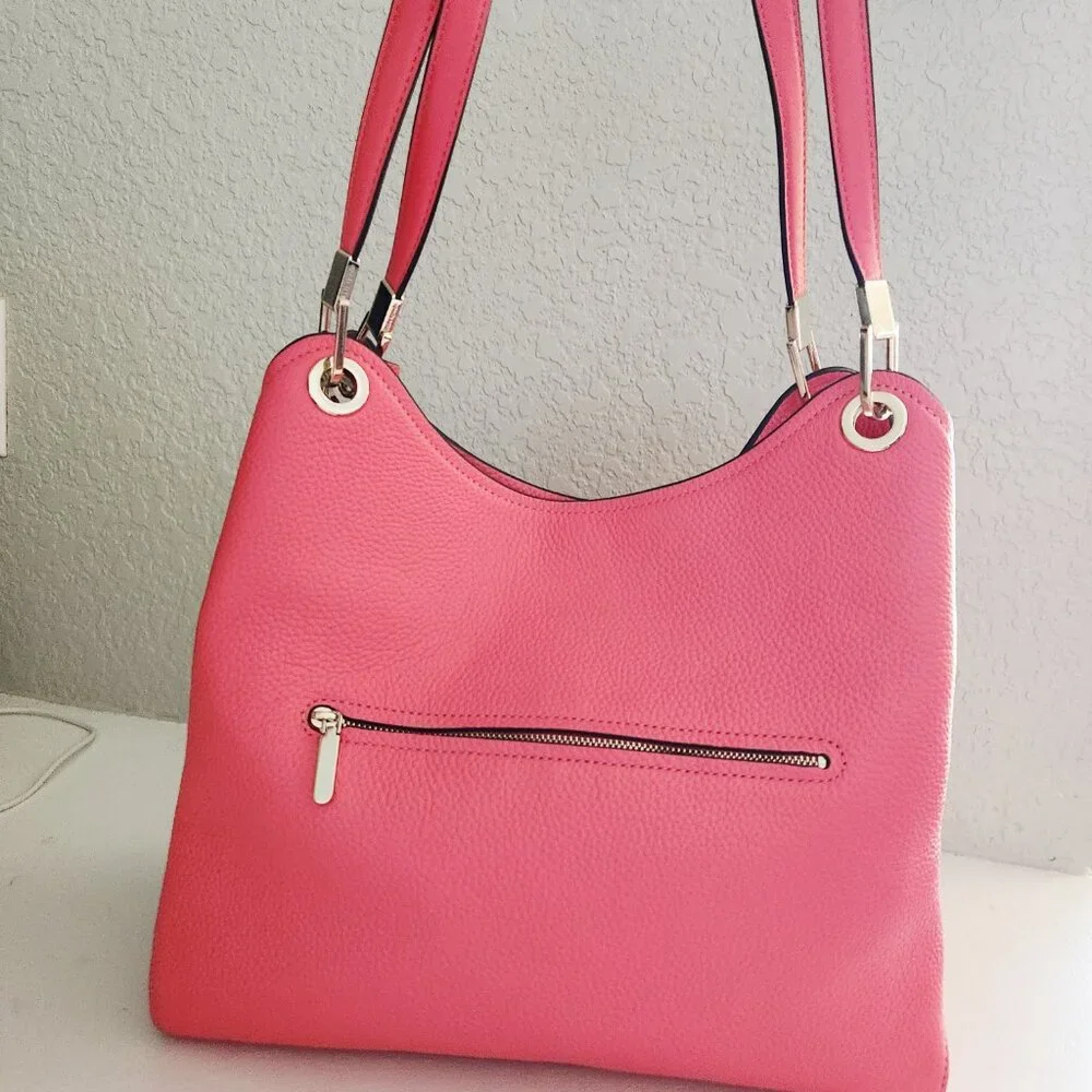 New Kate Spade NY Coral Leather Shoulder Bag Purse